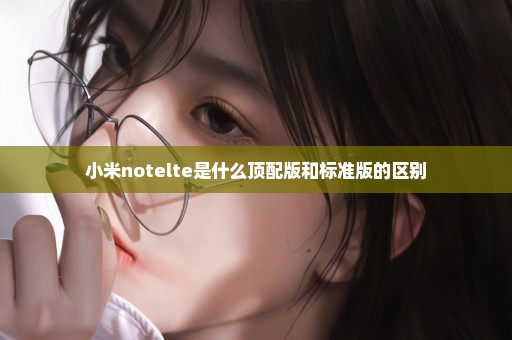 小米notelte是什么顶配版和标准版的区别
