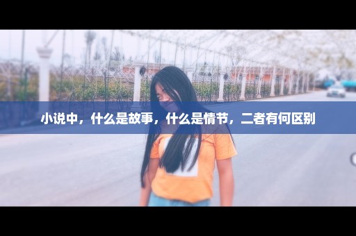 小说中，什么是故事，什么是情节，二者有何区别