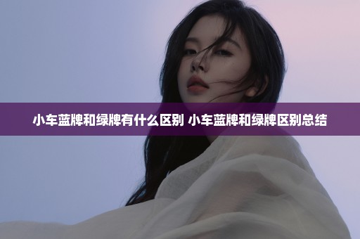小车蓝牌和绿牌有什么区别 小车蓝牌和绿牌区别总结