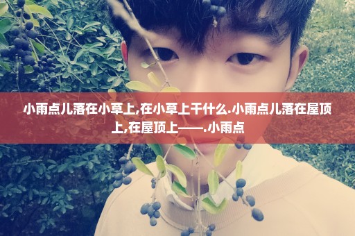 小雨点儿落在小草上,在小草上干什么.小雨点儿落在屋顶上,在屋顶上——.小雨点