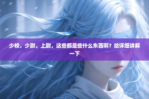 少校，少尉。上尉，这些都是些什么东西啊？给详细讲解一下
