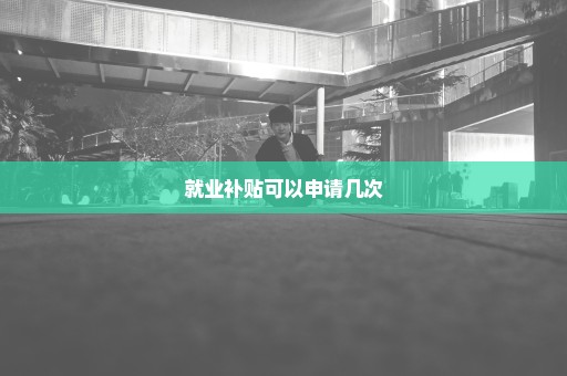 就业补贴可以申请几次
