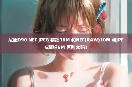 尼康D90 NEF+JPEG 精细16M 和NEF(RAW)10M 和JPEG精细6M 区别大吗？