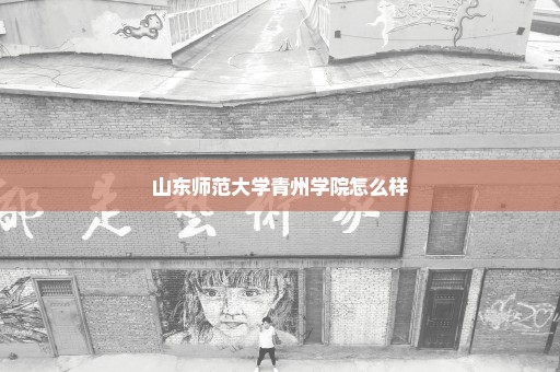 山东师范大学青州学院怎么样