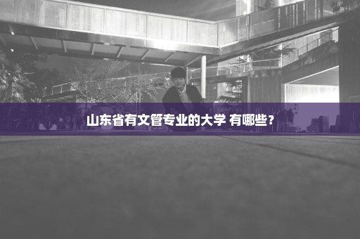 山东省有文管专业的大学 有哪些？