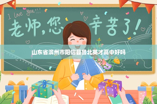 山东省滨州市阳信县鲁北英才高中好吗