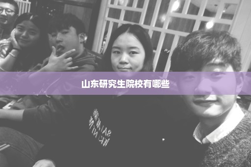 山东研究生院校有哪些
