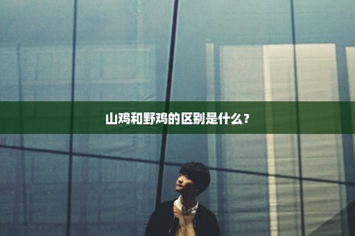 山鸡和野鸡的区别是什么？