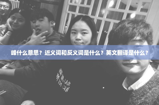 峰什么意思？近义词和反义词是什么？英文翻译是什么？