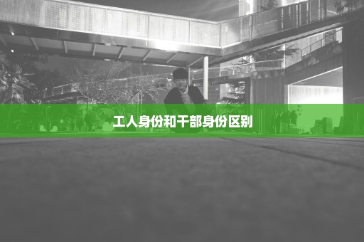 工人身份和干部身份区别