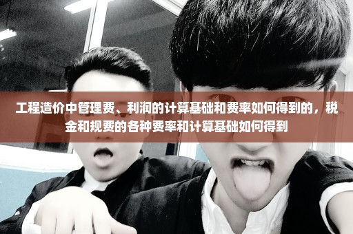 工程造价中管理费、利润的计算基础和费率如何得到的，税金和规费的各种费率和计算基础如何得到