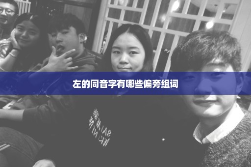 左的同音字有哪些偏旁组词