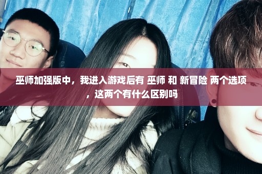巫师加强版中，我进入游戏后有 巫师 和 新冒险 两个选项，这两个有什么区别吗