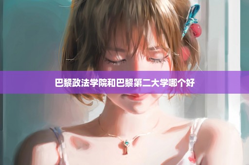 巴黎政法学院和巴黎第二大学哪个好