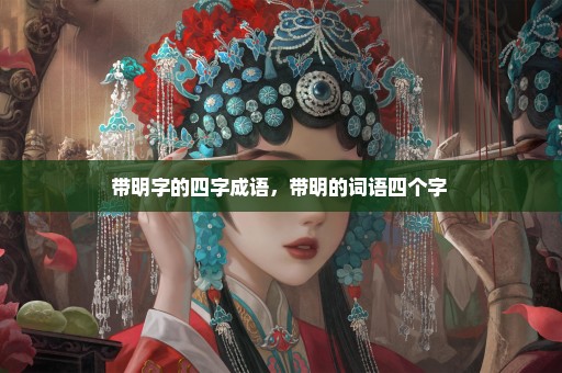 带明字的四字成语，带明的词语四个字 