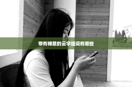 带有禅意的云字组词有哪些