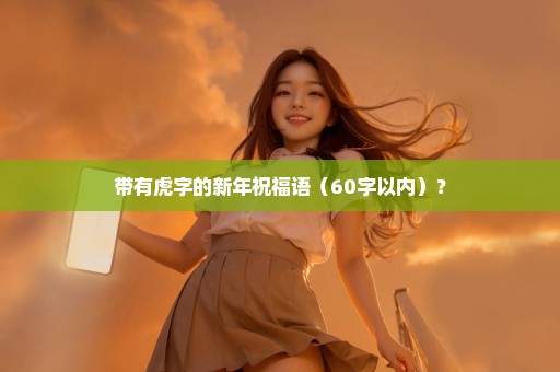 带有虎字的新年祝福语（60字以内）？