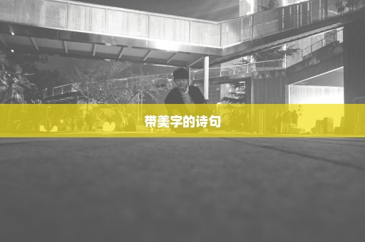 带美字的诗句