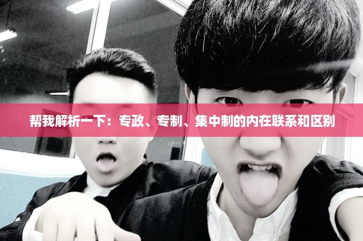 帮我解析一下：专政、专制、集中制的内在联系和区别
