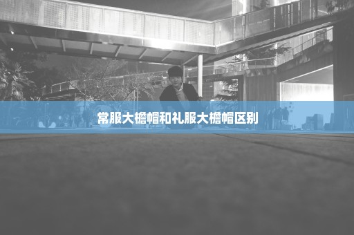 常服大檐帽和礼服大檐帽区别
