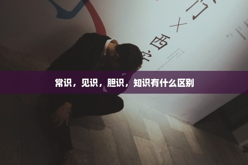 常识，见识，胆识，知识有什么区别