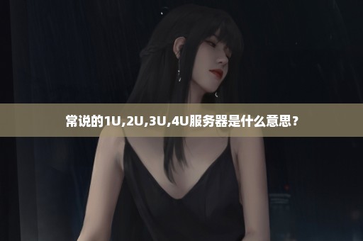 常说的1U,2U,3U,4U服务器是什么意思？