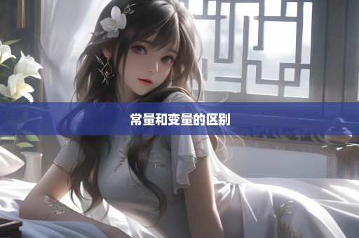 常量和变量的区别