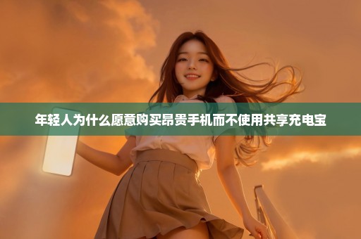 年轻人为什么愿意购买昂贵手机而不使用共享充电宝