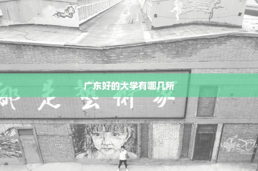 广东好的大学有哪几所