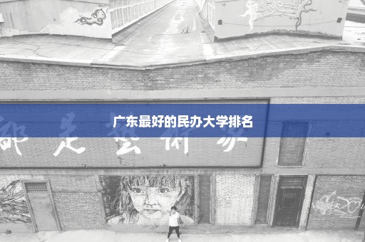 广东最好的民办大学排名