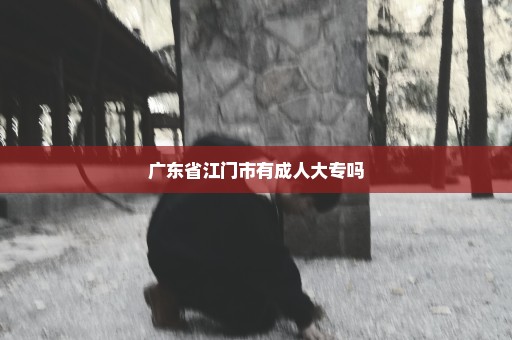 广东省江门市有成人大专吗