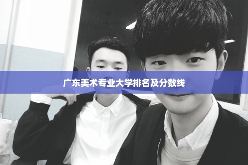广东美术专业大学排名及分数线