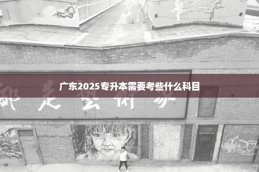 广东2025专升本需要考些什么科目