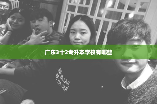 广东3十2专升本学校有哪些