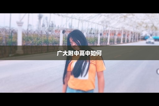广大附中高中如何