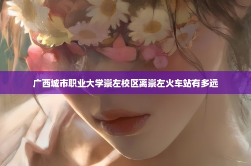 广西城市职业大学崇左校区离崇左火车站有多远
