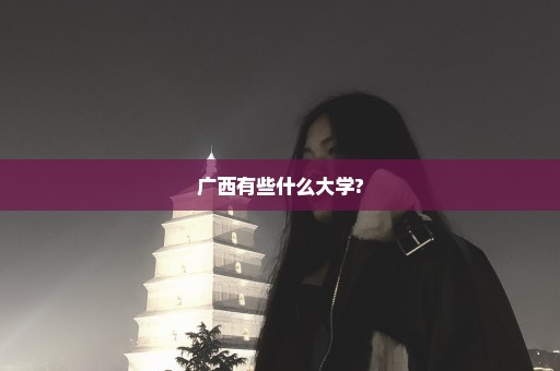 广西有些什么大学?
