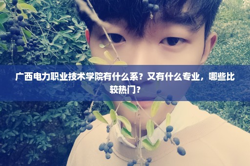 广西电力职业技术学院有什么系？又有什么专业，哪些比较热门？