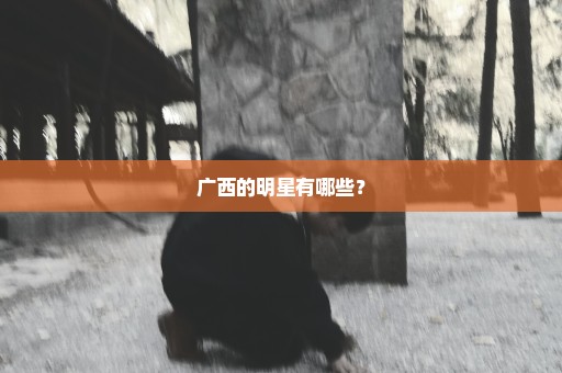 广西的明星有哪些？