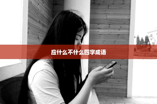 应什么不什么四字成语
