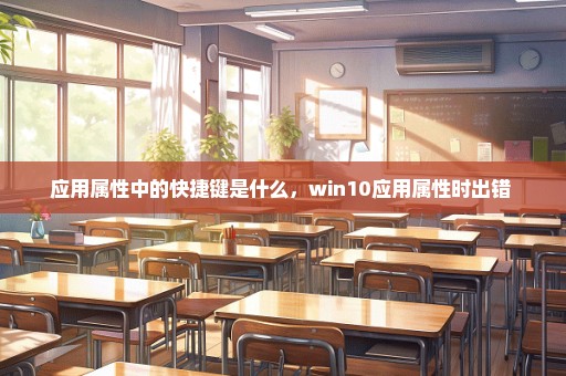 应用属性中的快捷键是什么，win10应用属性时出错 