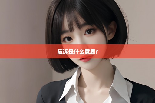 应诉是什么意思?