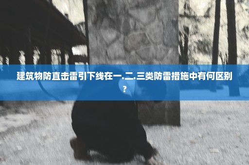 建筑物防直击雷引下线在一.二.三类防雷措施中有何区别?