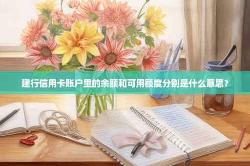 建行信用卡账户里的余额和可用额度分别是什么意思？