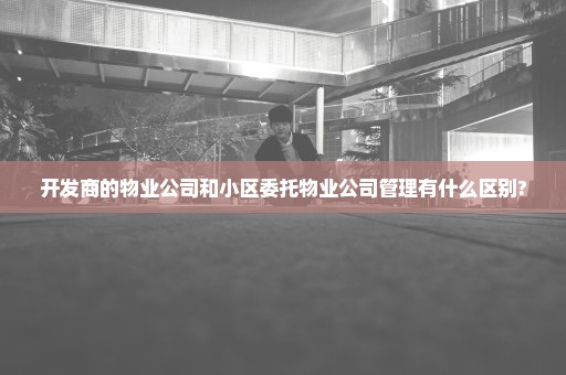 开发商的物业公司和小区委托物业公司管理有什么区别?