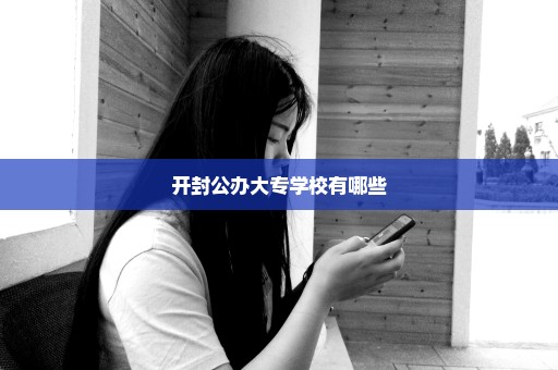 开封公办大专学校有哪些