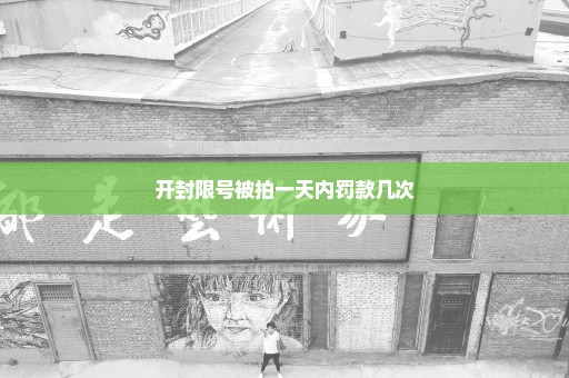 开封限号被拍一天内罚款几次