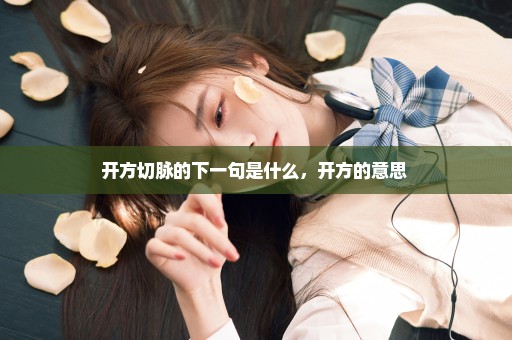 开方切脉的下一句是什么，开方的意思 