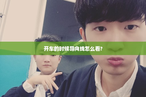 开车的时候导向线怎么看?