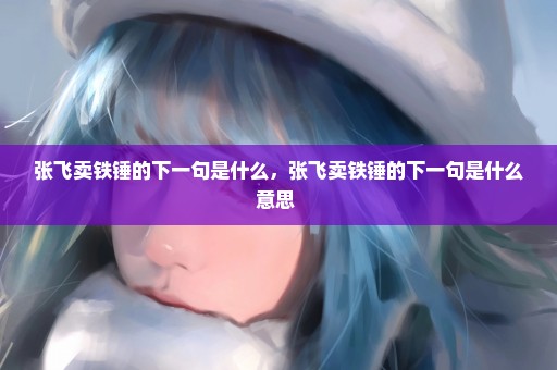 张飞卖铁锤的下一句是什么，张飞卖铁锤的下一句是什么意思 